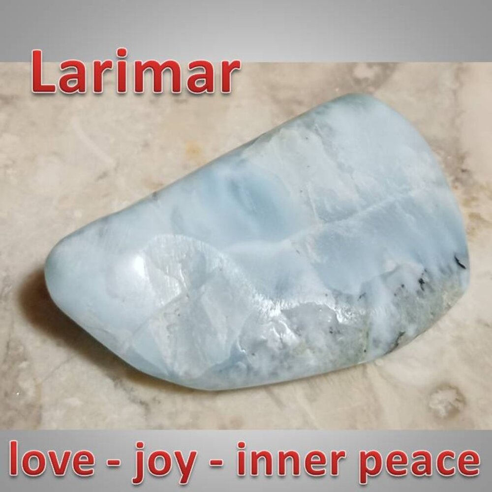 LARIMAR tumbled stone rock crystal CHAKRA : inner peace : harmony : 02